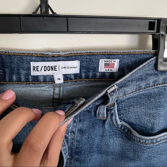 RE/DONE High Rise Ankle Crop Mid 80’s Wash - Picture 5 of 8